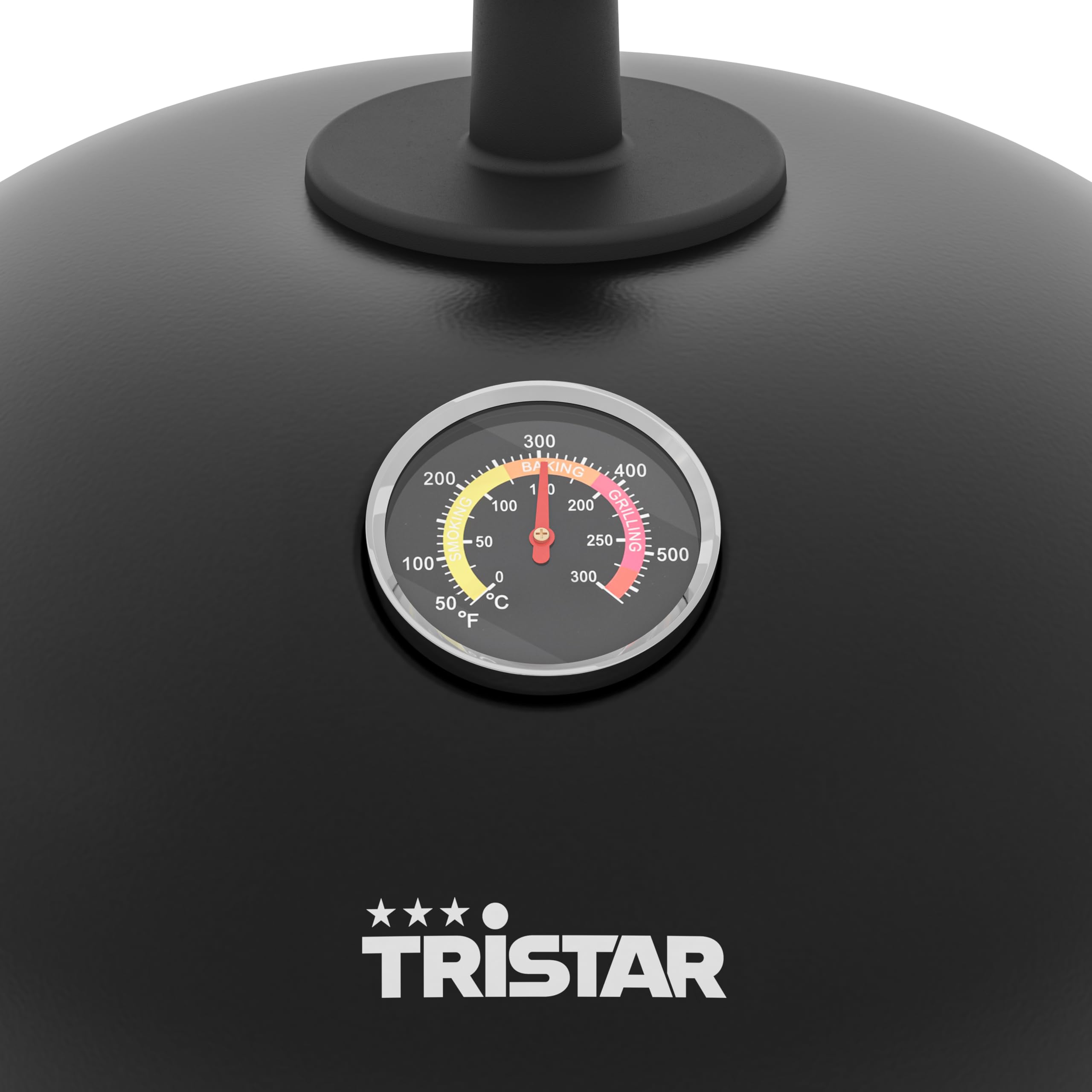 Tristar BQ-2885 elektryczny grill ze stojakiem, płyta grillowa 41 cm, 2200 W, może być również stosowany jako grill stołowy, pokrywa z termometrem i regulowanym termostatem