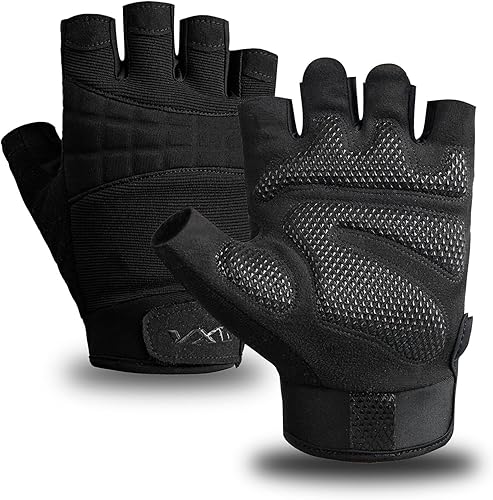 VWX - Guantes de entrenamiento antideslizantes con palma de gel para hombres y mujeres, con tela que absorbe el sudor para gimnasio, levantamiento