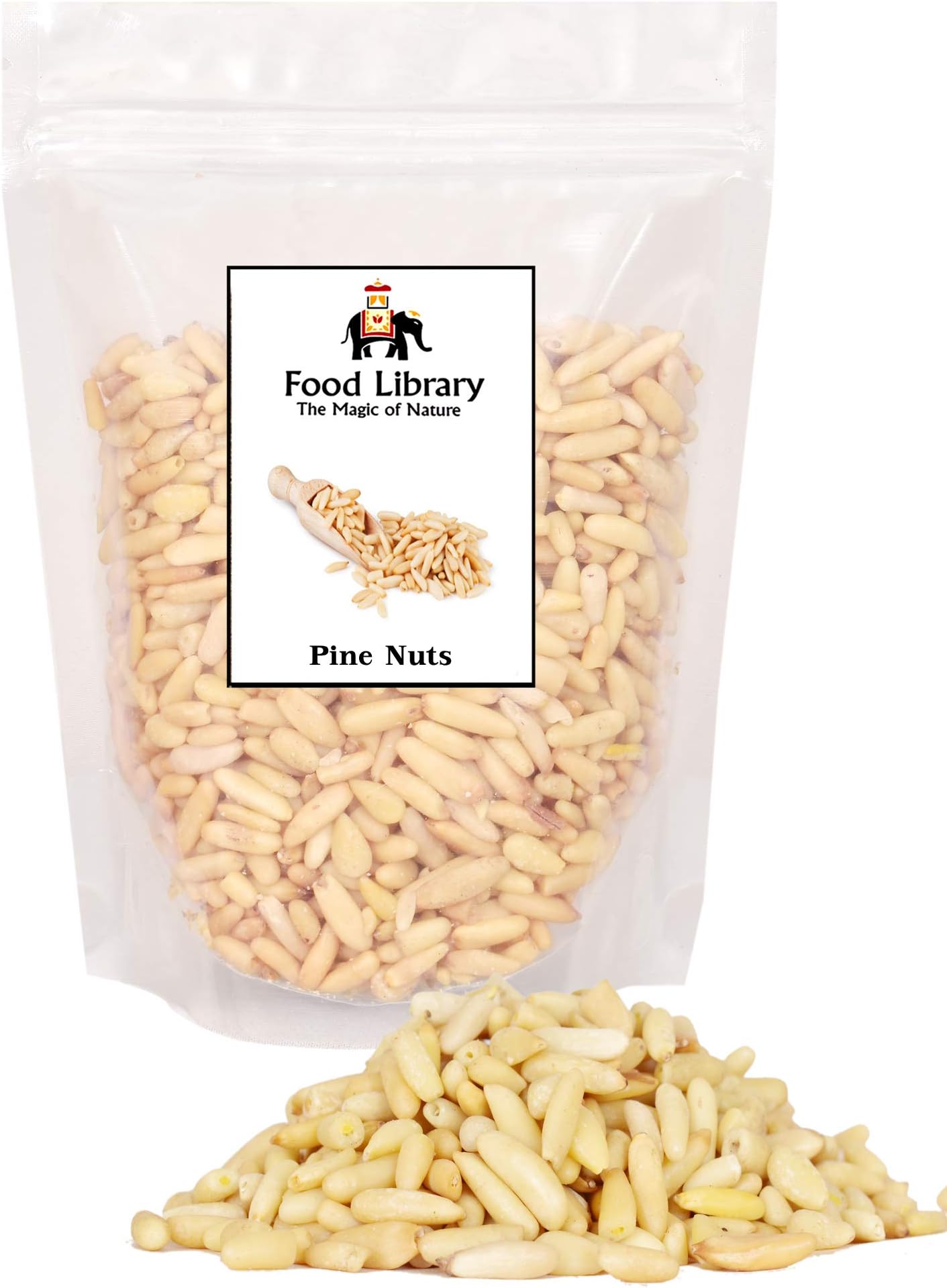 Food Library Afghan Pine Nuts Without Shell - Chilgoja (400 g)
