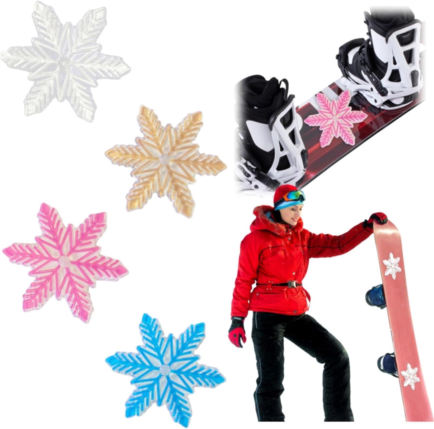 Snowboard Stomp Pad 2 PCS Stomp Pad Accessory PVC Anti Slip Material for Improving Skid Resistance Durable Exquisite for Snowboarding Snow Board