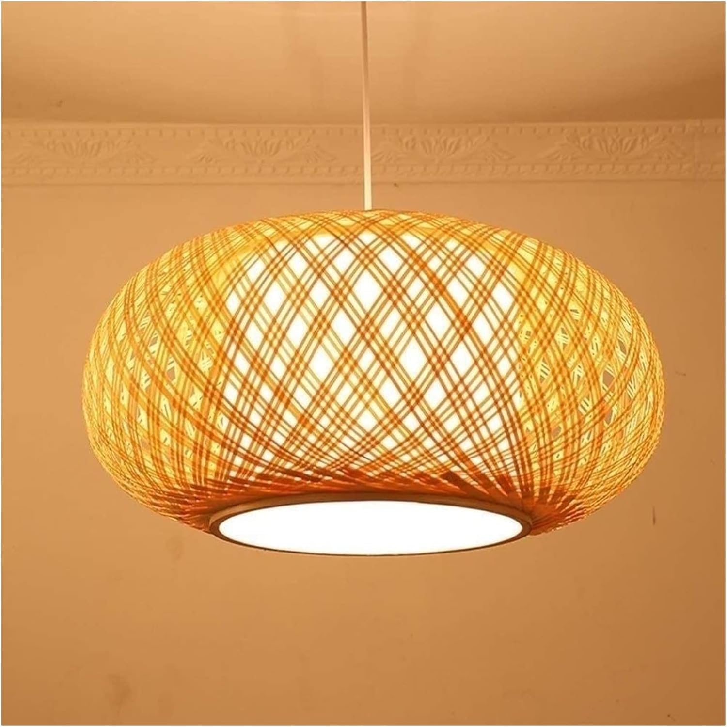 Ręcznie tkane bambusowe światło wiszące w stylu chińskiego, wykwintny żyrandol rattanowy, retro lampa sufitowa, przemysłowe wyposażenie na poddaszu do sypialni, biura, salonu