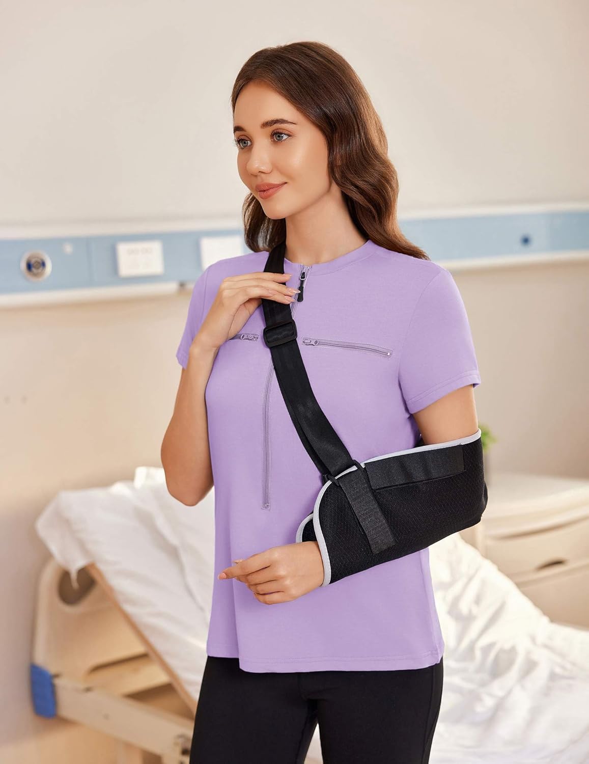 Deyeek Chemo Shirts for Port Access Women 2 Side Snap Short Sleeve Shoulder Surgery Rotator Cuff Dialysis Recovery Shirts - Image 6