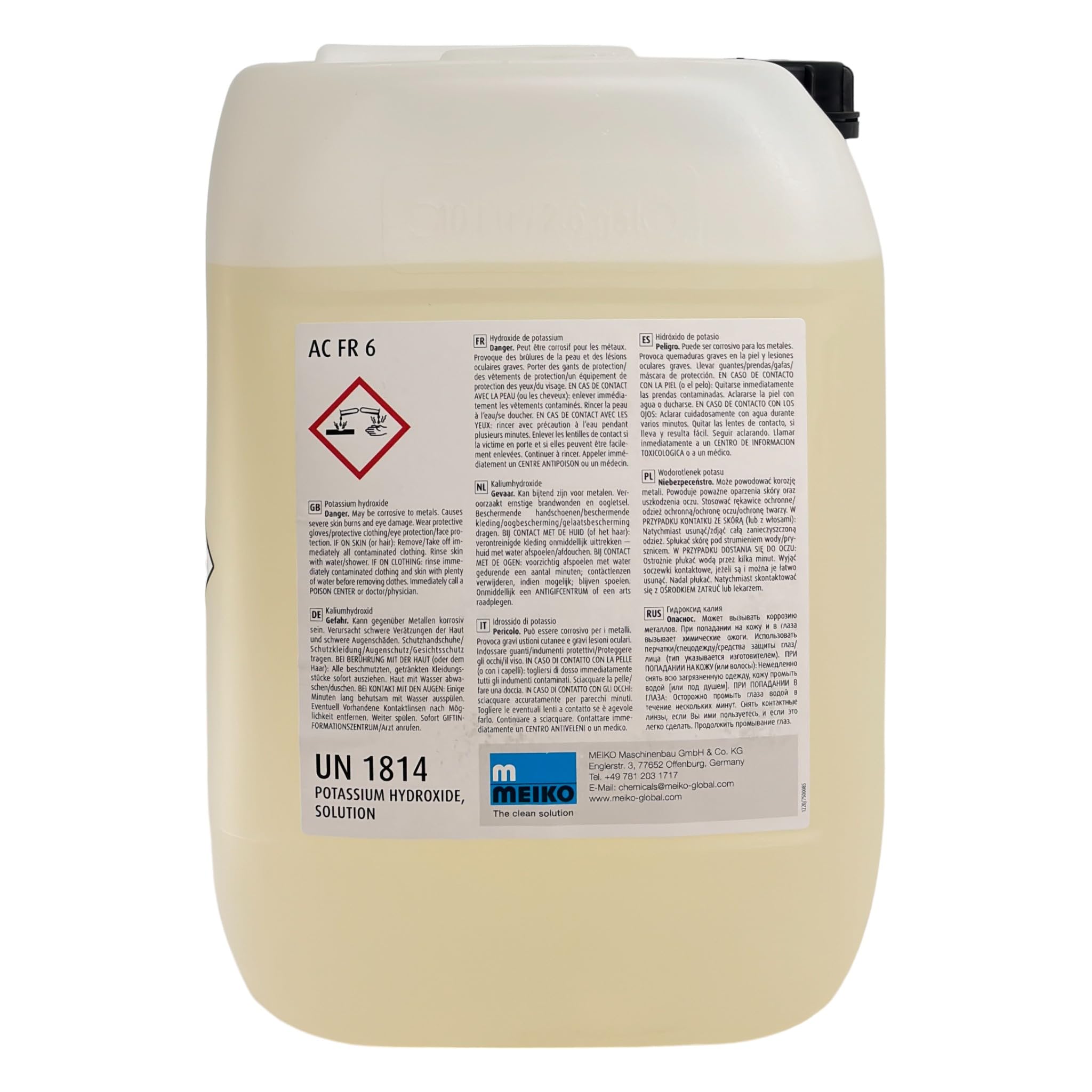 Meiko ACTIVE Ökoclean FR 12kg flüssiger Universalreiniger Geschirrspülmaschinen Umweltfreundlich