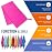VENTURE 4TH Microfibre Travel Towel - Sports Towel: Packable Personal Microtowel for Athletic Men and Women - Fluffy and Absorbing (Pink-Gray Medium)