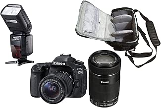80D camera 18-55mm STM 55-250mm STM lens KamKorda Pro Camera Bag Speedlite Flash 80D camera 18-55mm STM 55-250mm STM lens KamKorda Pro Camera Bag Speedlite Flash