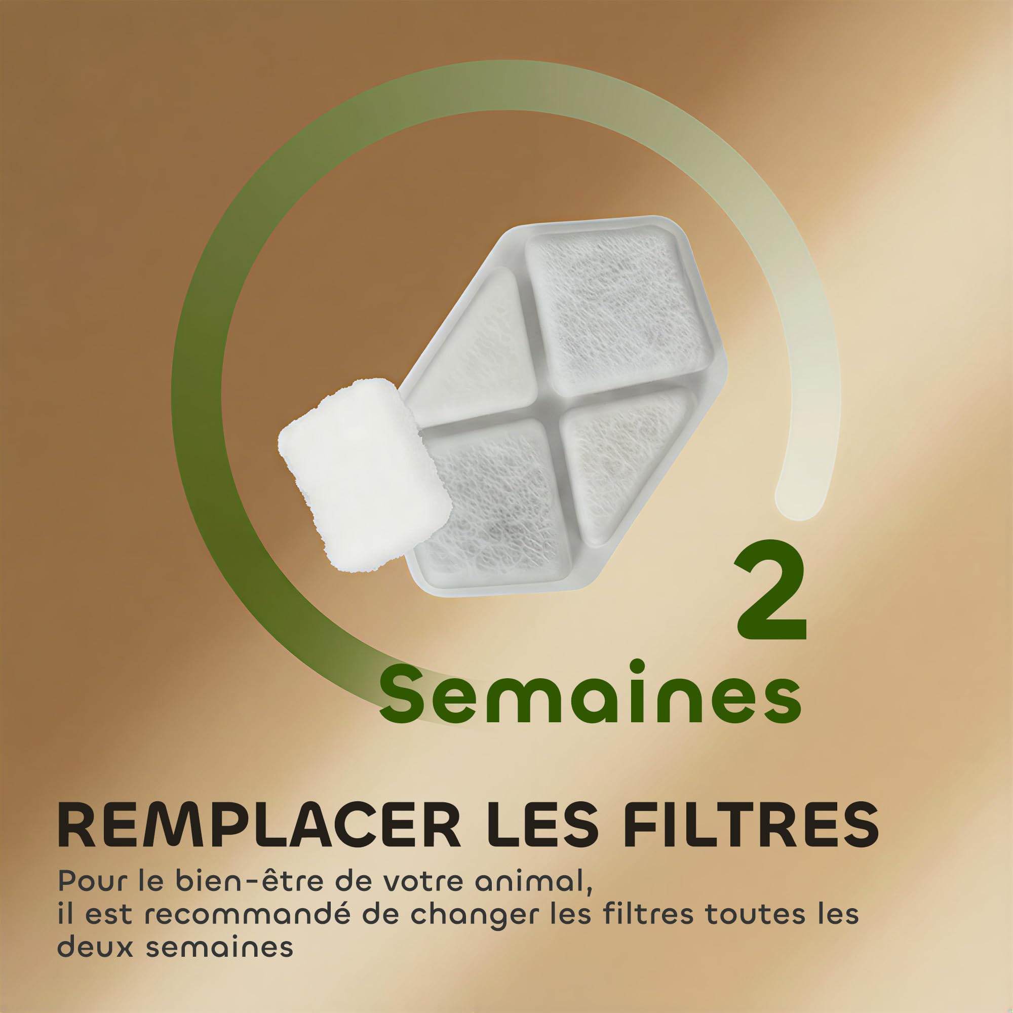 PawHut Juego de 16 filtros para fuente de gato, filtro de agua para gatos y perros, sistema de filtración triple con algodón PP, carbón activado y resina de intercambio iónico, color blanco