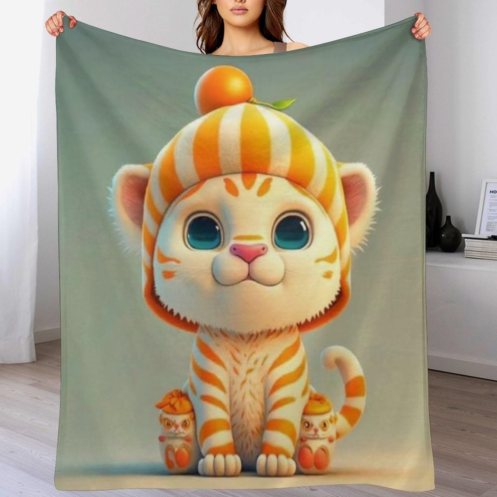Couverture tigre douce pour des soirées cocooning au salon