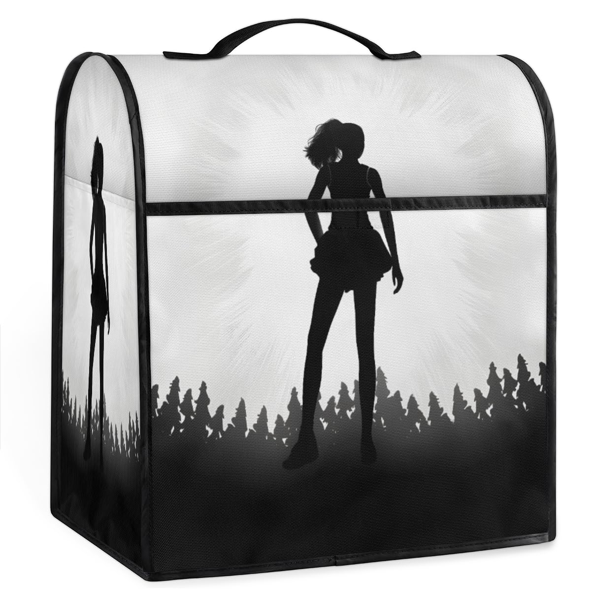 Coffee Maker Cover Cheerleading Girl Kitchen Appliance Covers Small Appliance Covers Blender Cover Juicer Cover Dust Covers for Kitchen Appliances with Top Handle and Pockets,Washable,B454