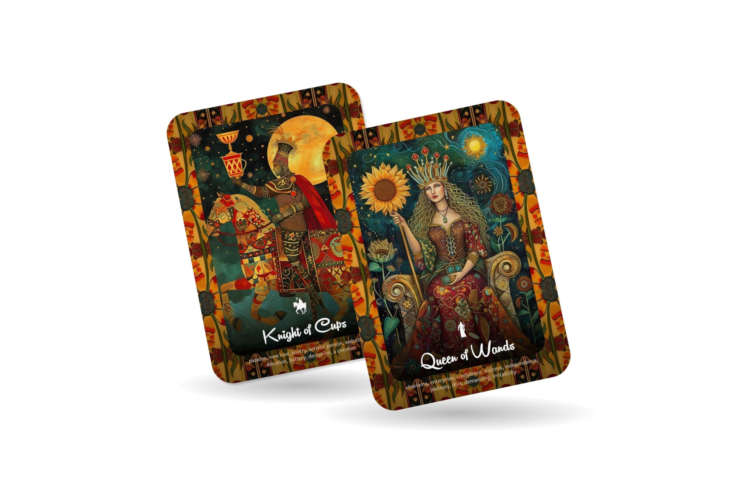 Ibiza Tarot Tarot folklorique céleste – Jeu de 78 cartes avec guide (français non garanti), inspiré de l'art populaire ukrainien et des traditions culturelles pour la divination, la pleine conscience