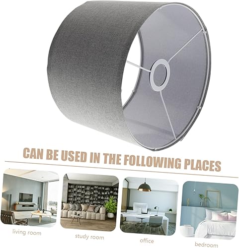 Miniatura 10 de Beaupretty Lámparas Sombras 2 unids Lámpara de Mesa Pantalla de Tela de Lino Cubierta de Luz de Reemplazo de Tambor Pantalla para Lámpara de Pie