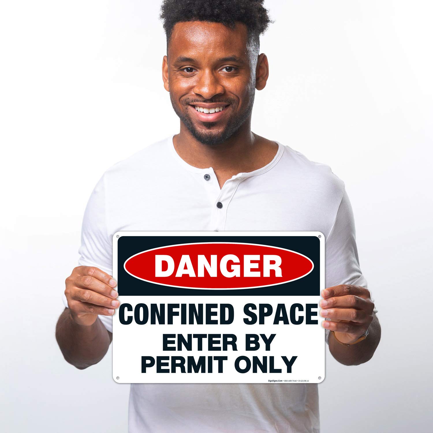 Hillman No Hunting Sign - 10x14 Inch Aluminum Metal Sign With Fill-In Space, Yellow & Black