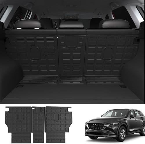 Alfombrilla de respaldo compatible con Mazda CX-5 2017-2024 Cargo Liners TPE Protector de asiento trasero de repuesto para accesorios Mazda CX-5