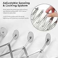 Vista 3 de 5 Wheel Pastry Cutter, Stainless Steel Pizza Slicer, Expandable Dough Cutter, Multi-Round Pastry Knife, Baking Cutter Roller Cookie Ravioli Cutter