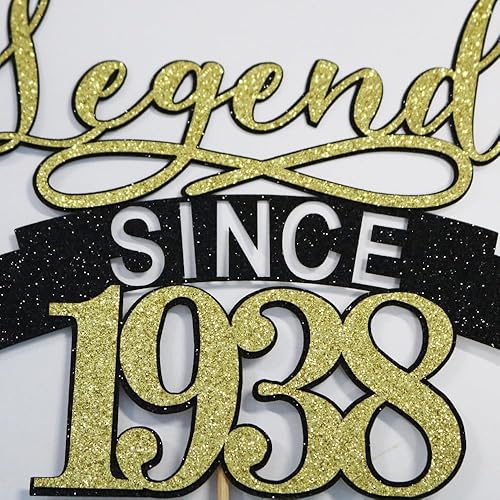 Miniatura 6 de Legend Since 1938 - Decoración para pastel de cumpleaños de 85 años, divertida decoración de 85 años y fabulosa, suministros de decoración de fiesta