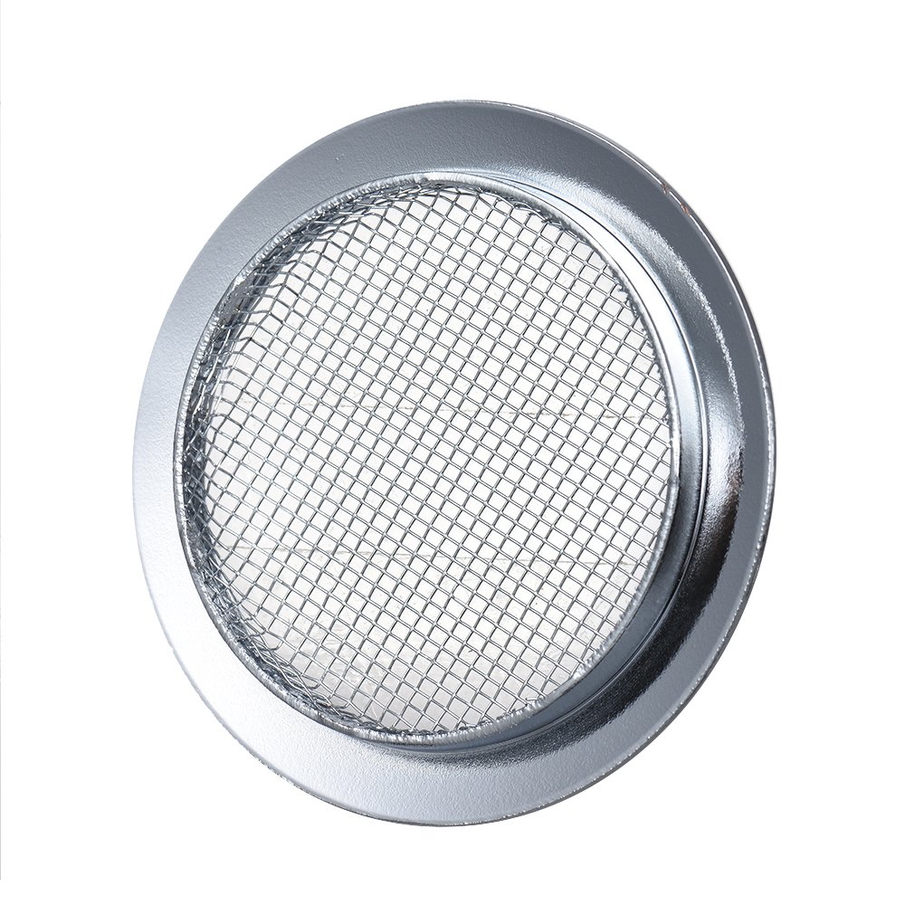 ERYUE Hole Inserts 2pcs Silver Screened Sound Hole Inserts for Dobro Resonator Guitar Cigar Box Guitars