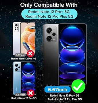 Ehr. Xiaomi Redmi Note 12 Pro 5G Uyumlu Darbe Önleyici Sararmaya Dayanıklı Airbag Korumalı Ultra Slim TPU Şeffaf Silikon Kılıf (Şeffaf, Xiaomi Redmi Note 12 Pro 5G)