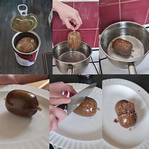 Miniatura 5 de Paquete de 3 Haggis escoceses tradicionales, tradicionales con venado y vegetarianos Haggis en lata - Comida enlatada Haggis Regalos escoceses Plato