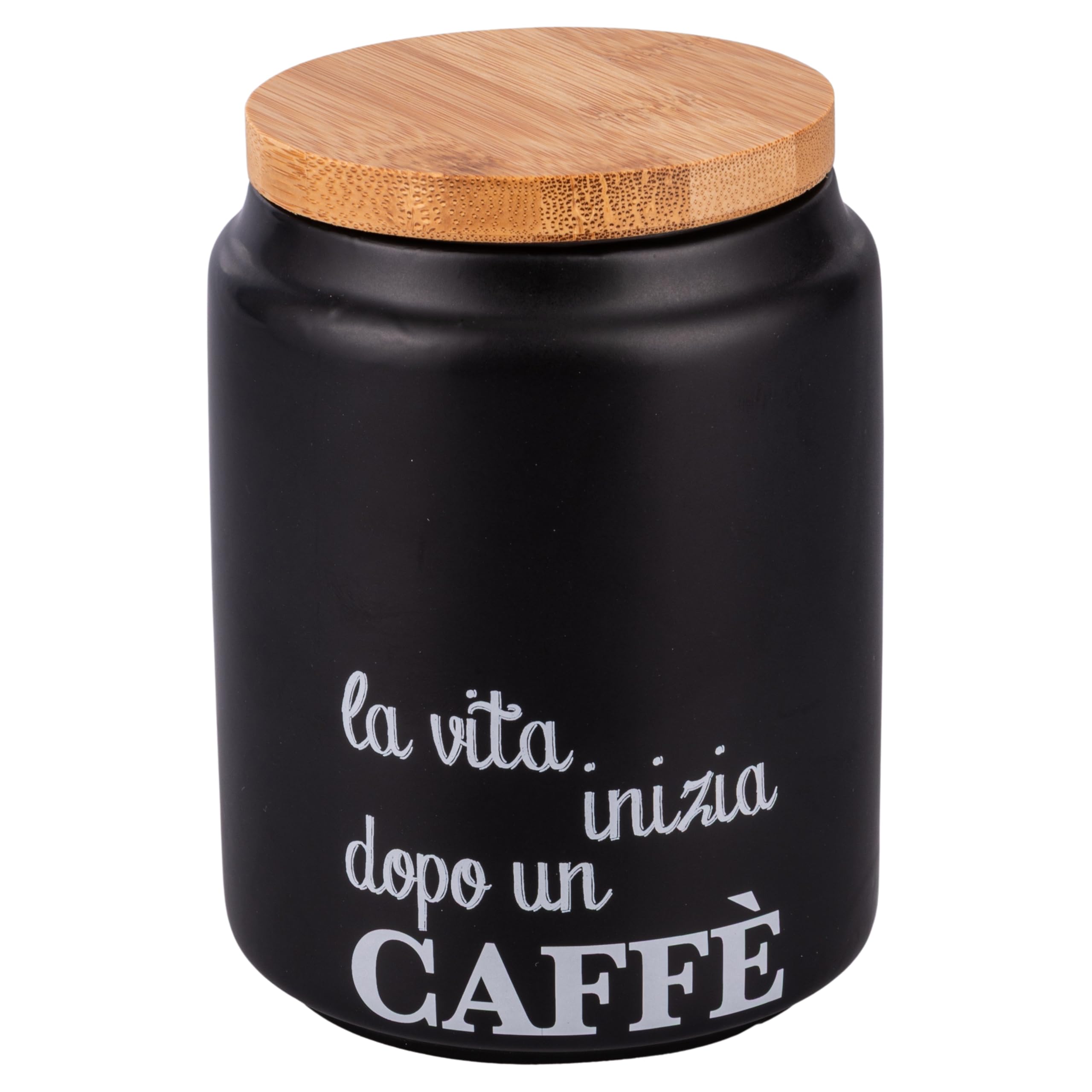 Set 3 barattoli sale, zucchero e caffè 900 ml in ceramica, coperchio in bambù, Idee