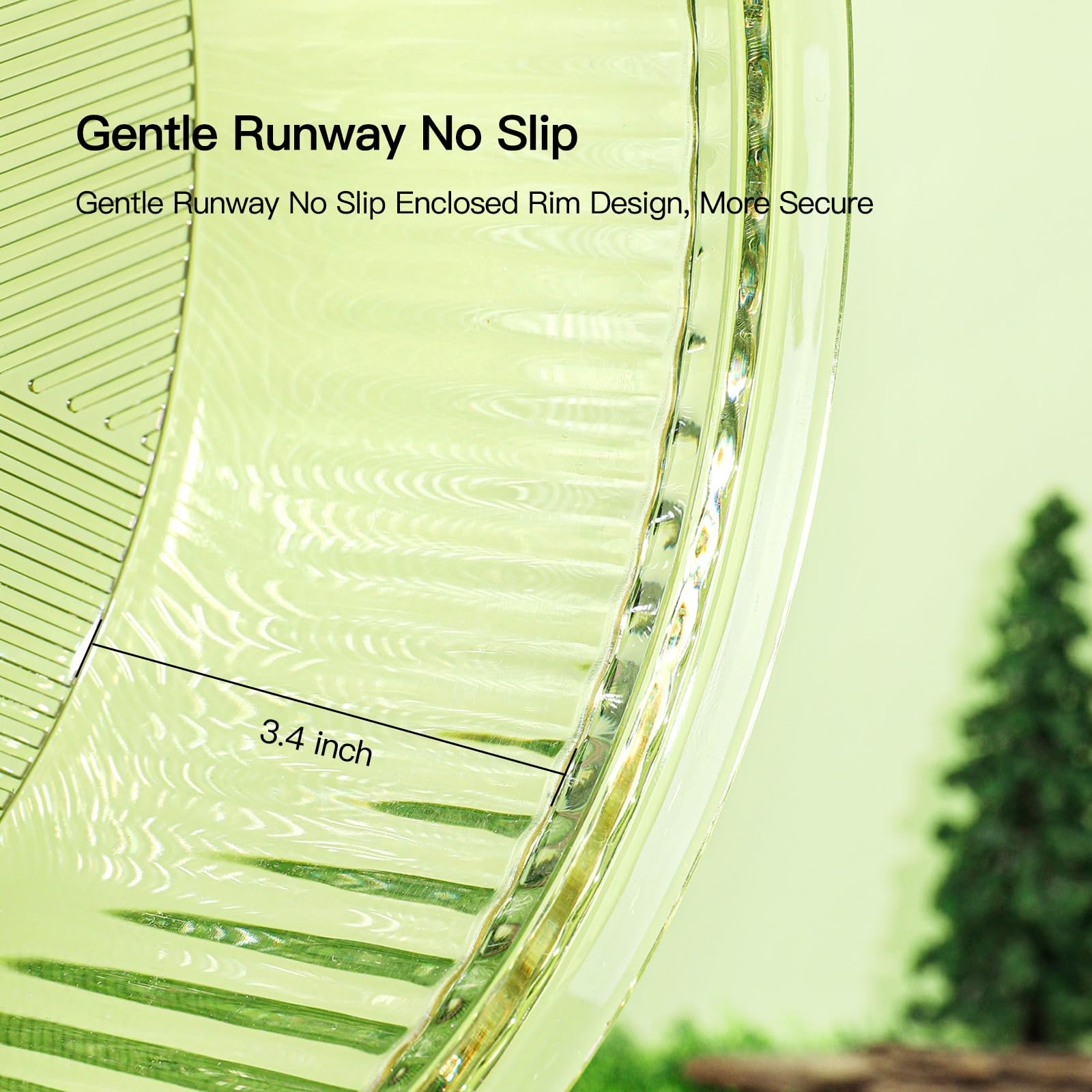 Super-Silent Hamster Exercise Wheel: Silent Spin Toys Hamster Running Wheels with Height Adjustable Stand for Hamsters Gerbils Mice Or Other Small Animals -8.5inch Yellow - image 5