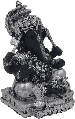 Miniatura 2 de DharmaObjects Ganesh Ganesha - Estatua, color plateado