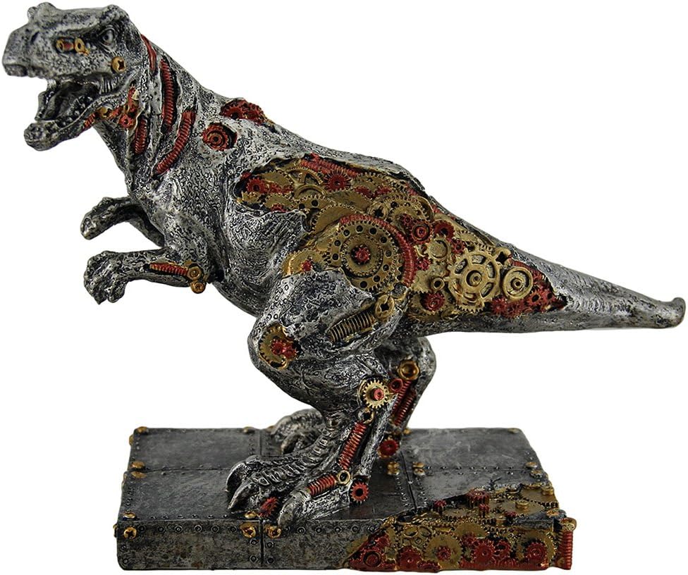 Steampunk Mechanical T-Rex Tyrannosaurus Rex Dinosaur Figurine Statue