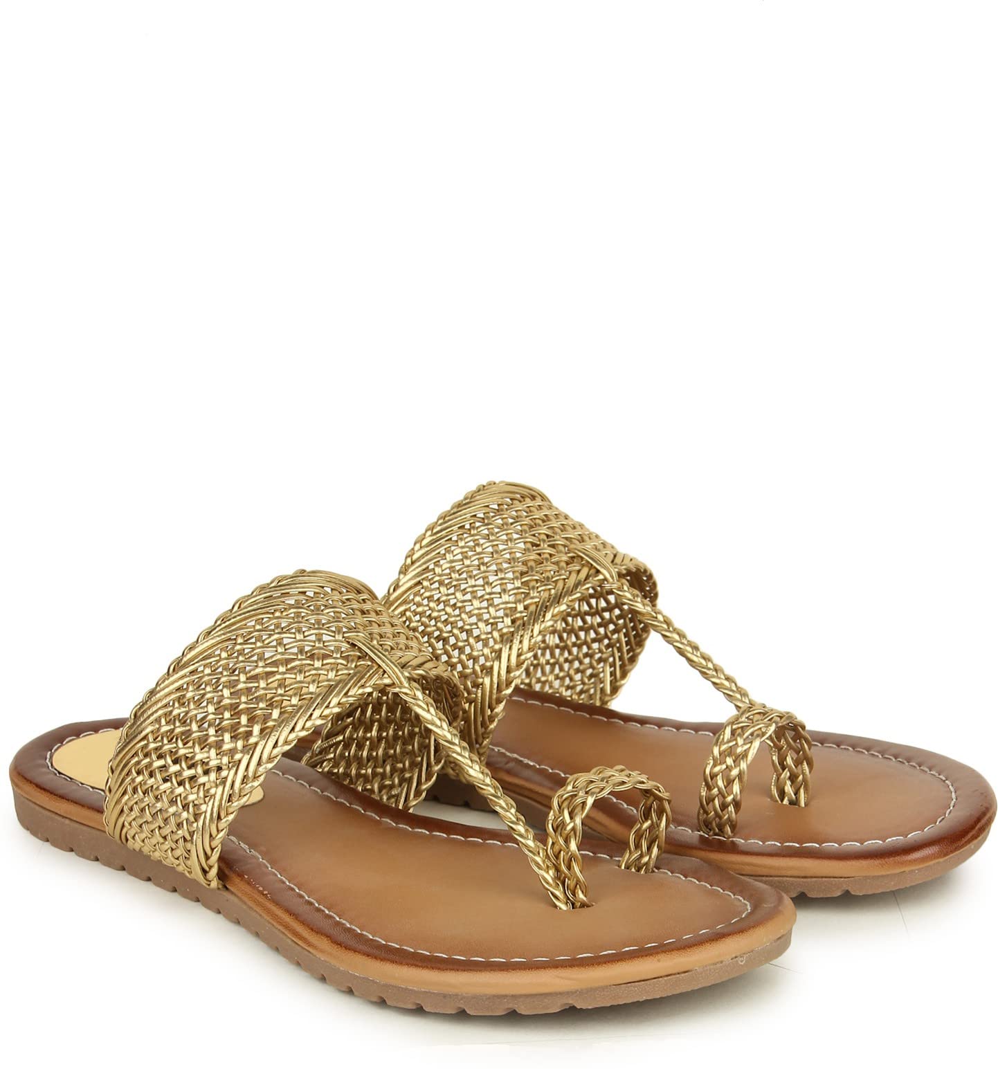 Shoetopia Girls Gold Stylish Trending Flats-EU40 (B09NBLWCC6) Amazon Price History, Amazon Price Tracker