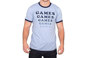 Adventureland Park Games Games Games Light Blue T-Shirt Tee