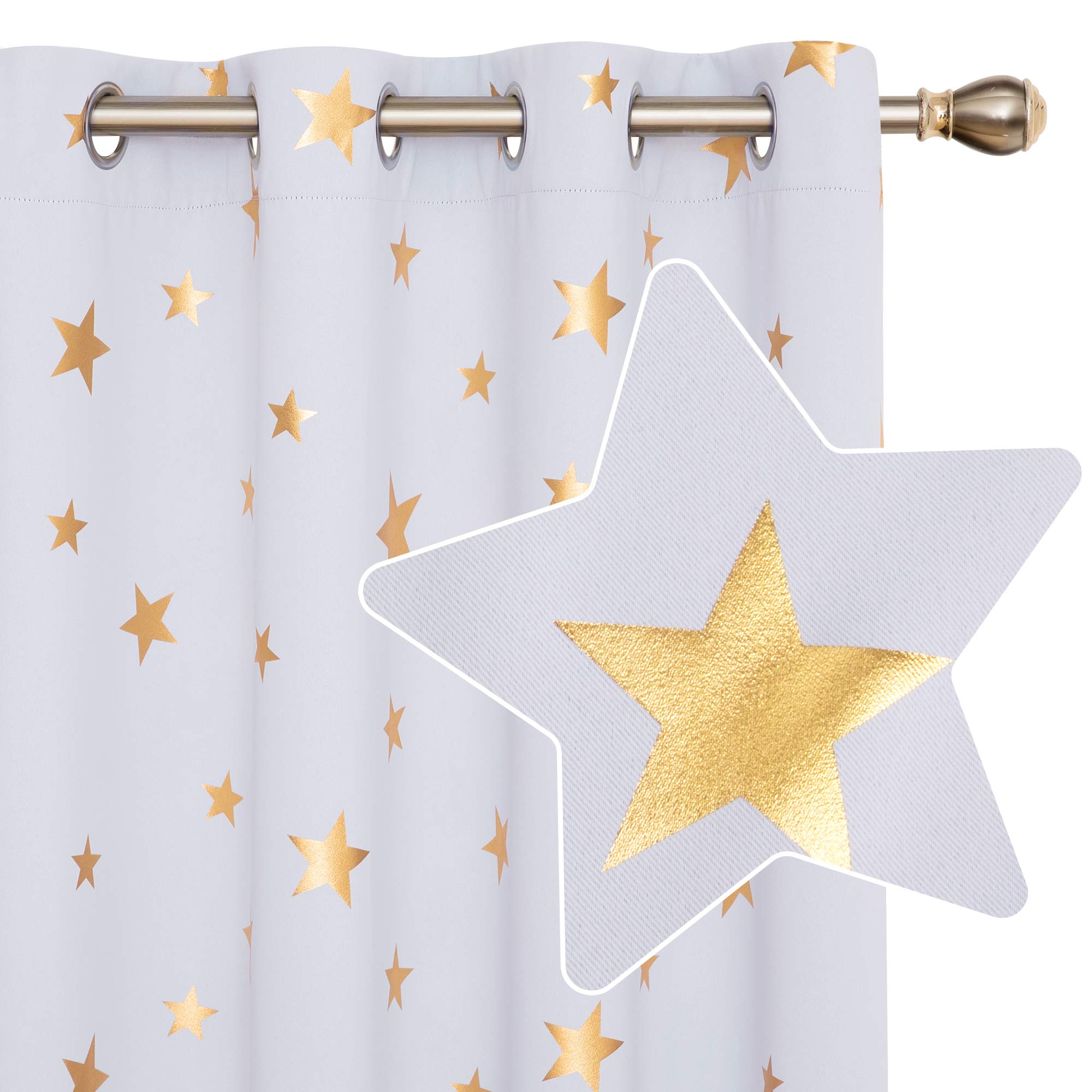 Deconovo Silver Grey 2 Pack Window Curtain Panels With Eyelets 72" X 46" Drop (Silver Grey)