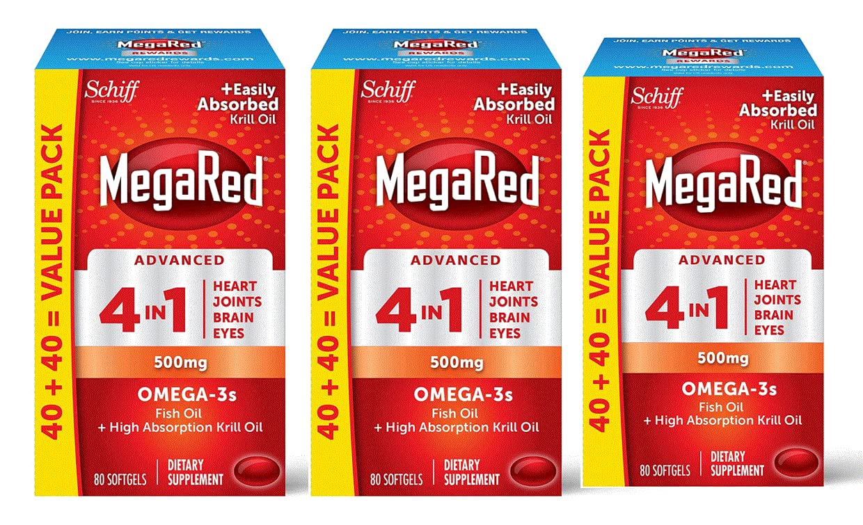 Buy Omega 3 Fish Oil & Antarctic Krill Oil Softgels for Brain, Heart
