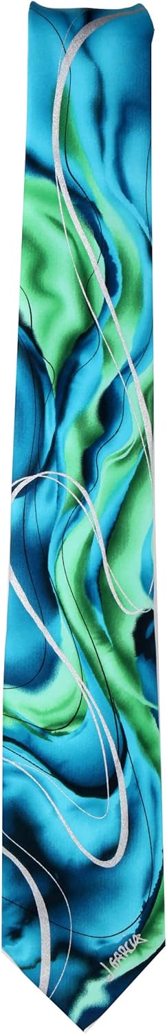 JG-10072 - Jerry Garcia Mens Fashion Designer Brand Ties, Aqua Green
