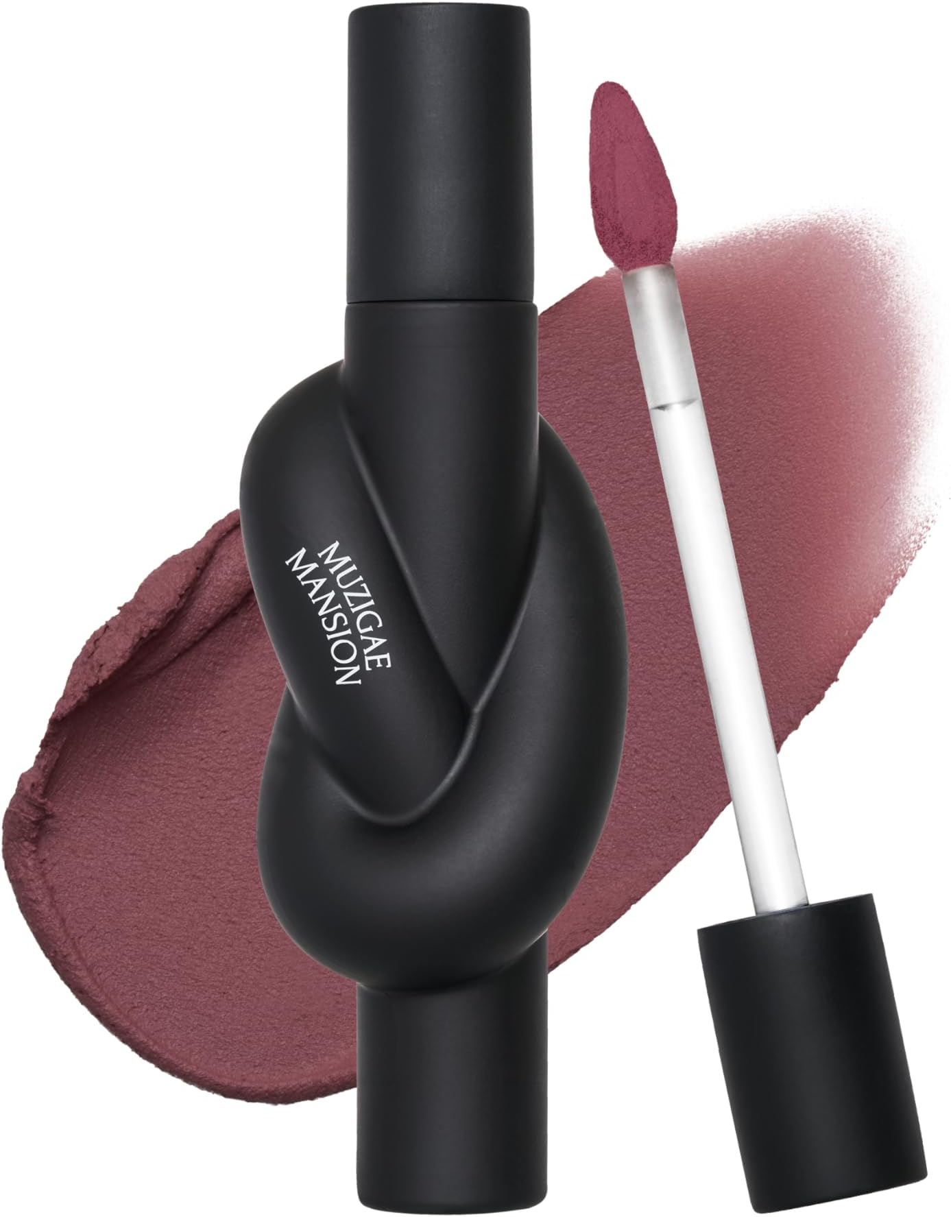 MUZIGAE MANSION Tie Up Cover Tint - Waterproof & Long Lasting Lip Stain for Women - Korean Base Nude Tint Stick - Kbeauty Matte Gloss - Mood Color Changing (06 COLDISH MAUVE, 0.2 Fl oz)
