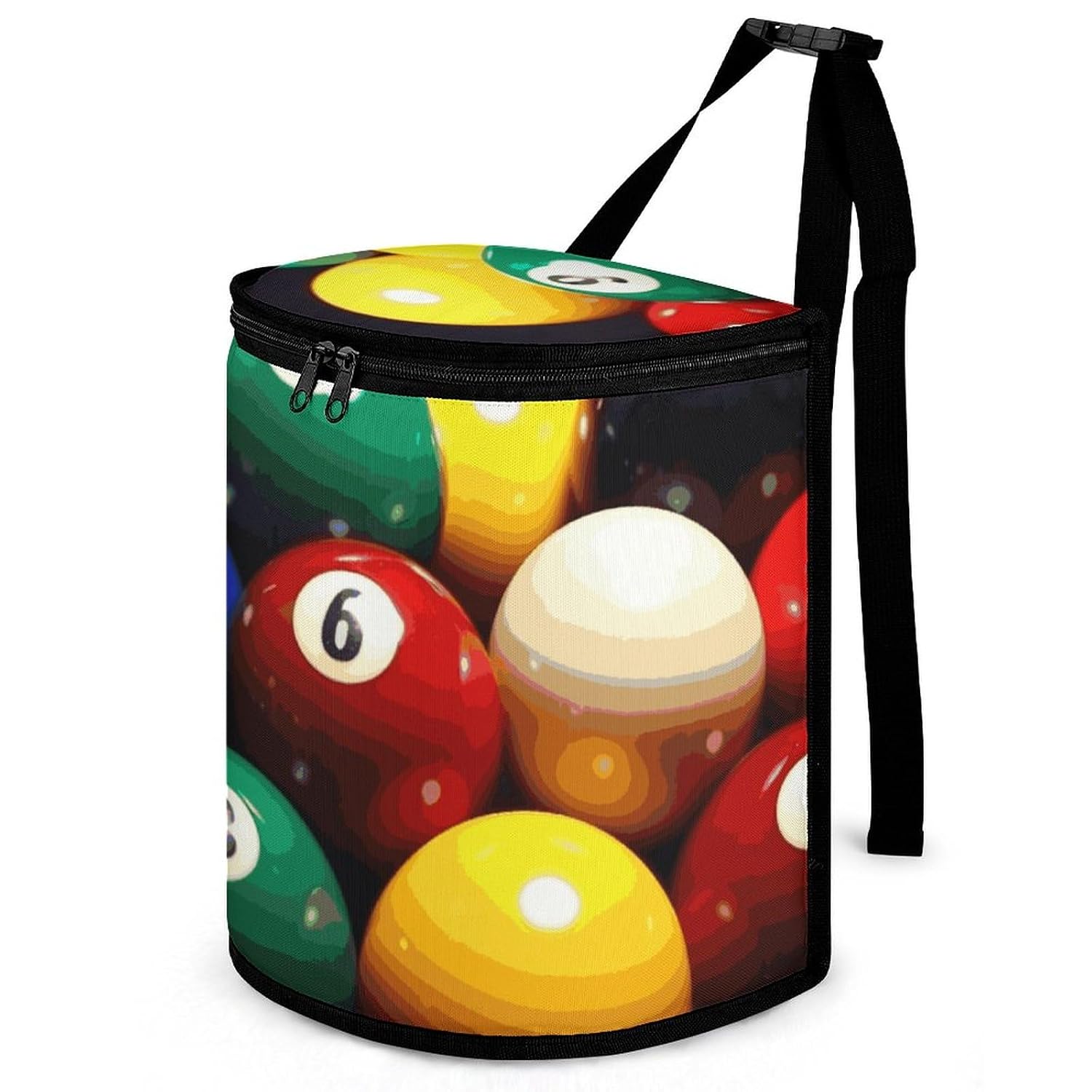 Color Billiards Car Trash Can Bin Bag Waterproof Car Garbage Can Bag Trash Can for Car Car Trash Can for Women Men Garbage Can for Car Car Trash Can with Lid Trash for Car Trucks Rvs