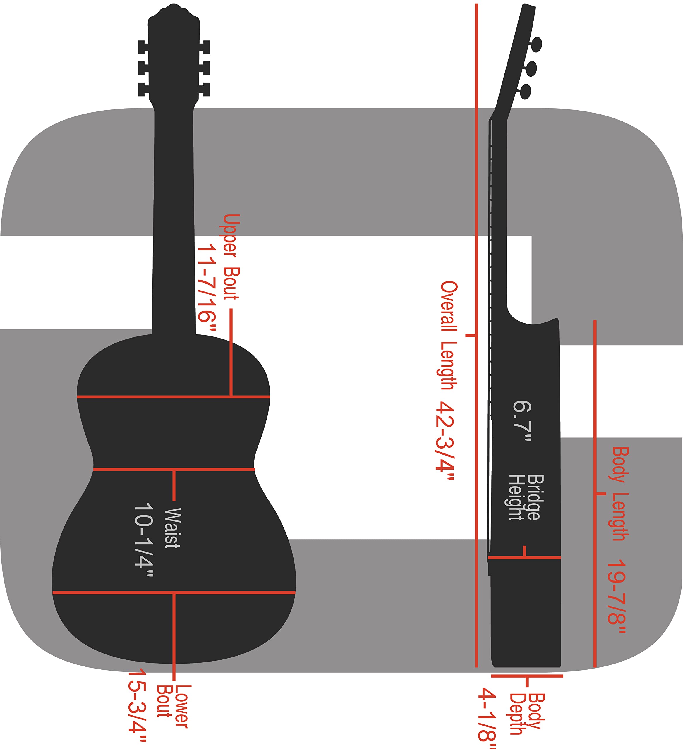 Crossrock Deluxe Fiberglas-Koffer für OM, Martin 000 Gitarren, TSA-Verriegelung (CRF2021OMWT)