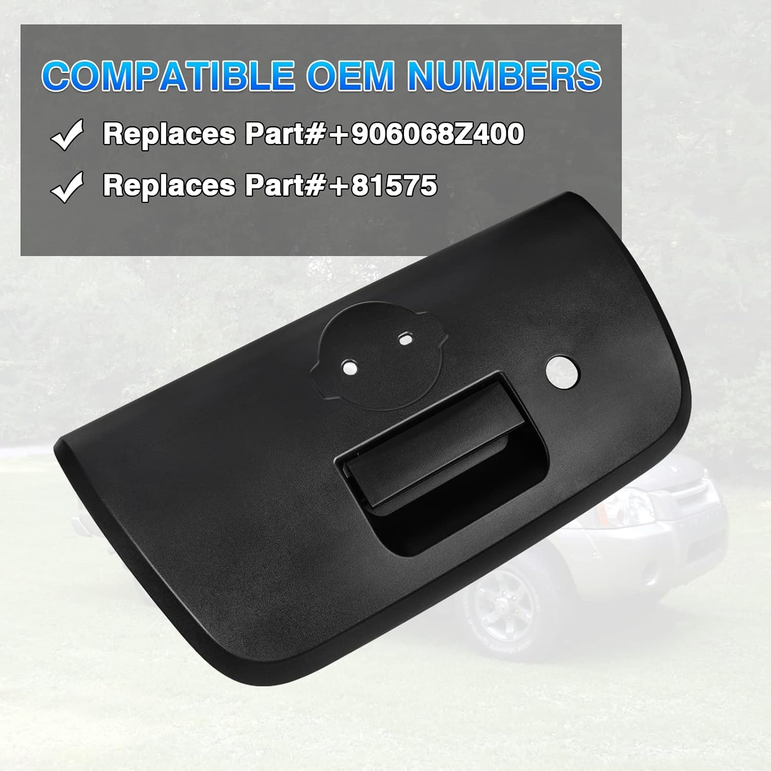 Custom Fit for Tailgate Handle Nissan Frontier 2004 2003 2002 2001 Liftgate Latch Handle Black Frontier Car Accessories Replacement Replace#81575 906068Z400