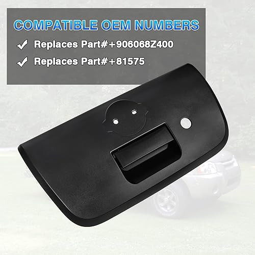 Miniatura 4 de Ajuste personalizado para manija de portón trasero Nissan Frontier 2004 2003 2002 2001 Asa de pestillo de puerta elevadora negro Frontier Accesorios