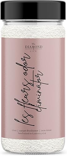 Casa "Les Fleurs" desodorante de alfombras en polvo para el hogar, tapicería de aspiración, orina de mascotas, cama de perro/caja de arena para