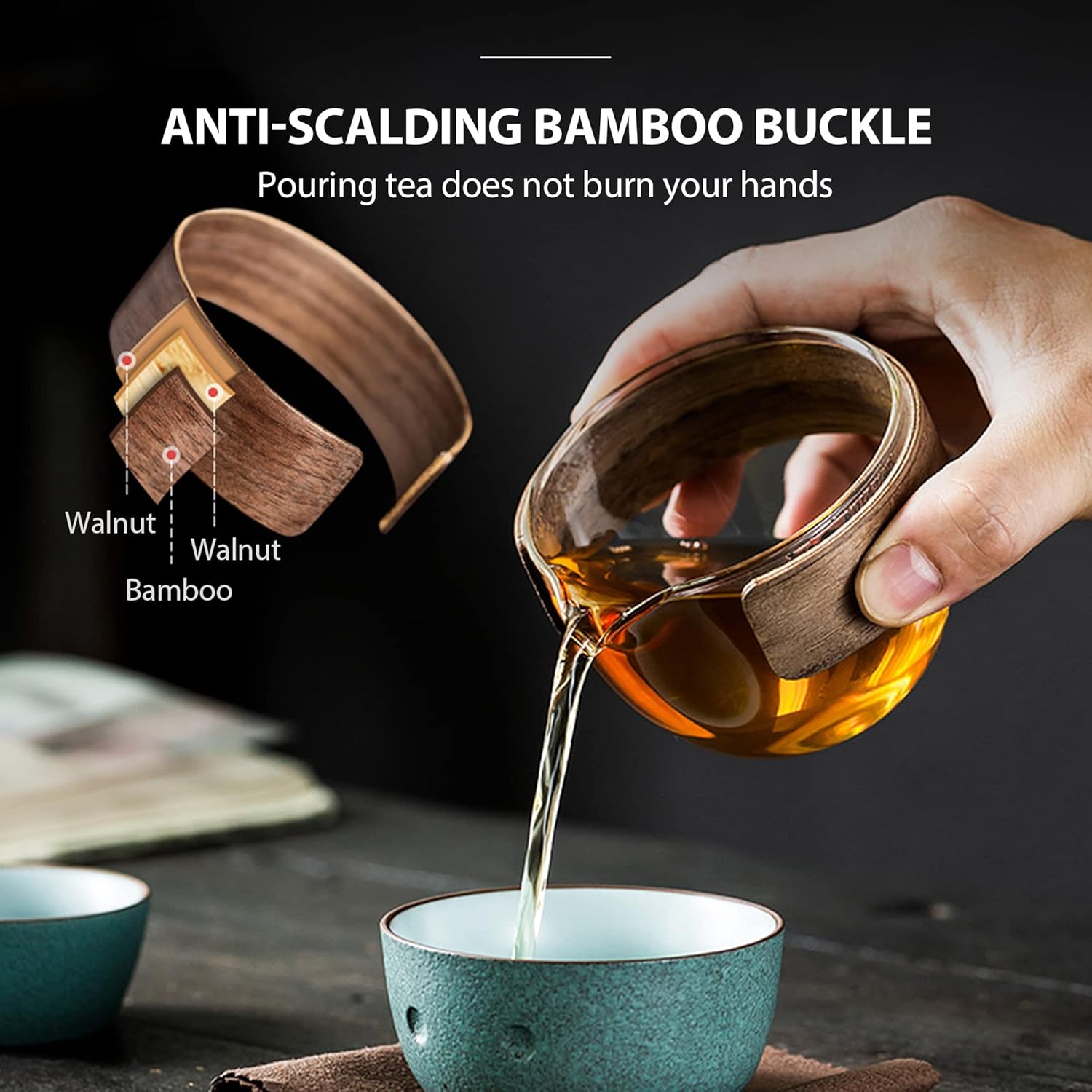 TIOEFAFL Travel Tea Set with Teapot and 4 Cups