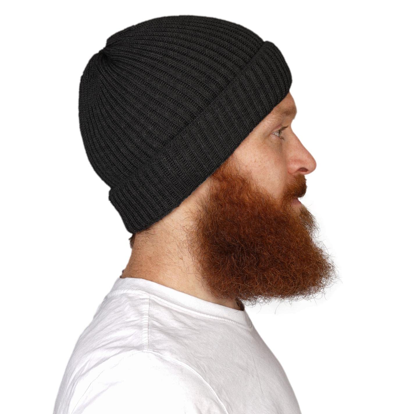 Strickmütze Rippstrick Merino Wolle