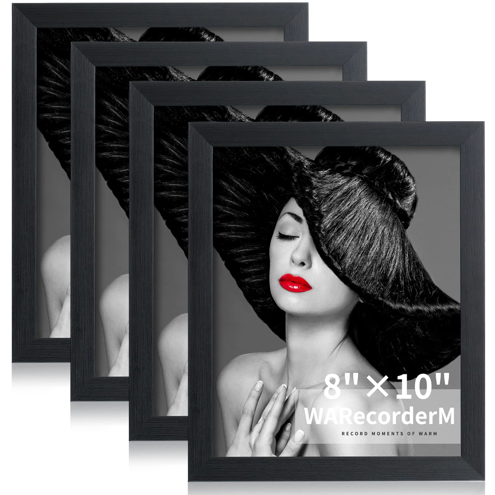 High-Definition Glass Picture Frame Set of 4 - 8x10