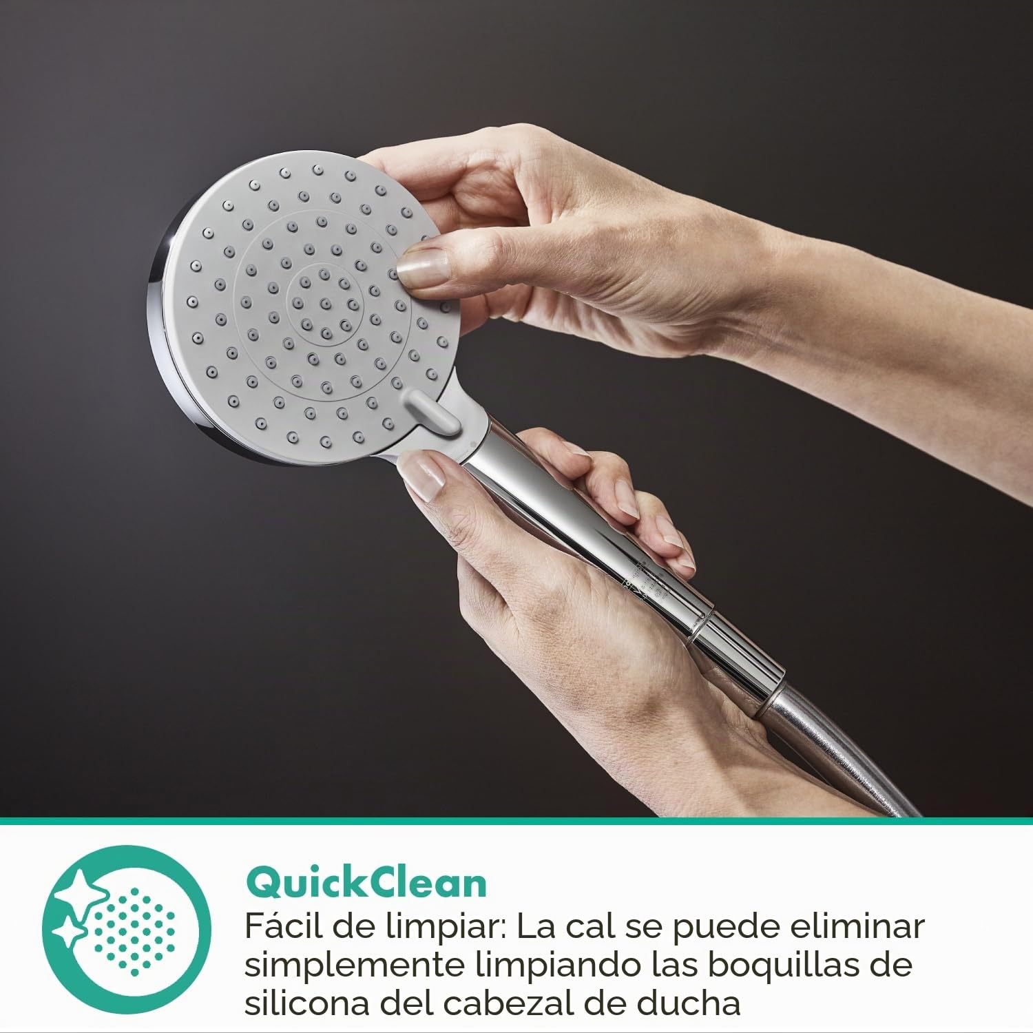 hansgrohe Vernis Blend Ducha de mano 100 Vario, Ahorro de agua, cromo, 26340000
