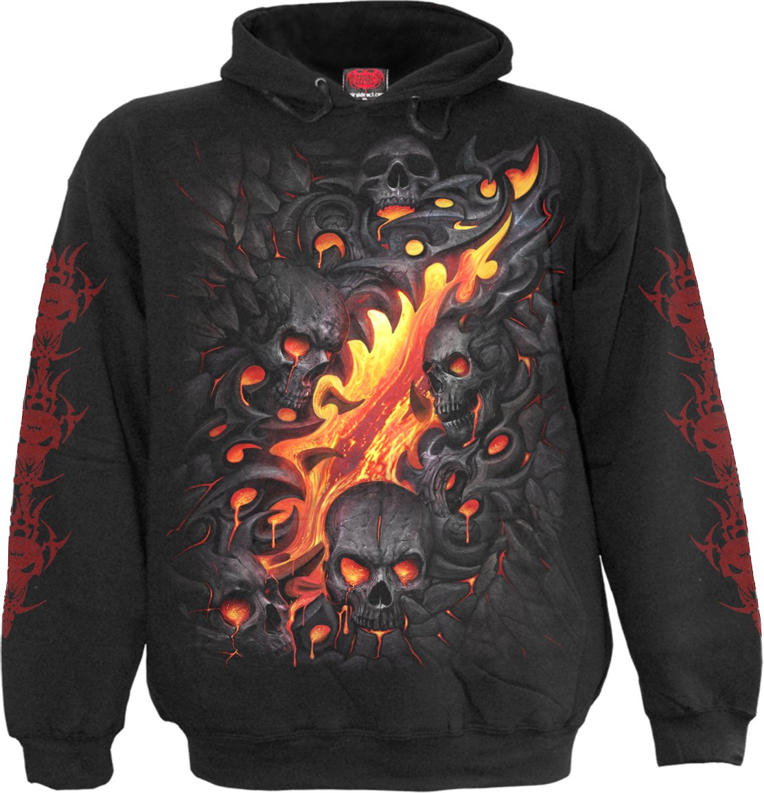 Spiral Direct Black Skull Lava - Hoody - S