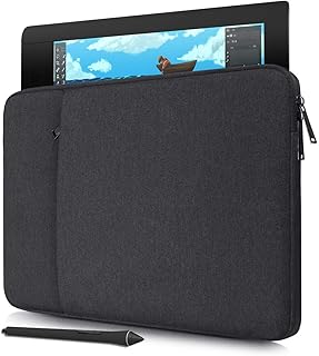 Portable Drawing Tablet Sleeve Carrying Case for HUION KAMVAS 13/ KAMVAS Pro 12, VEIKK A30 A50, Huion H610 Pro/ HS610/ H950P, XP-Pen Deco 01 V2/ Star 06, Wacom Cintiq Pro 13 Bag, Black