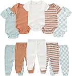 Ruliby Bodysuit bébé et Pantalon Set Summer Ribbed Mix Match Enfant garçon fille Vêtements Outfits