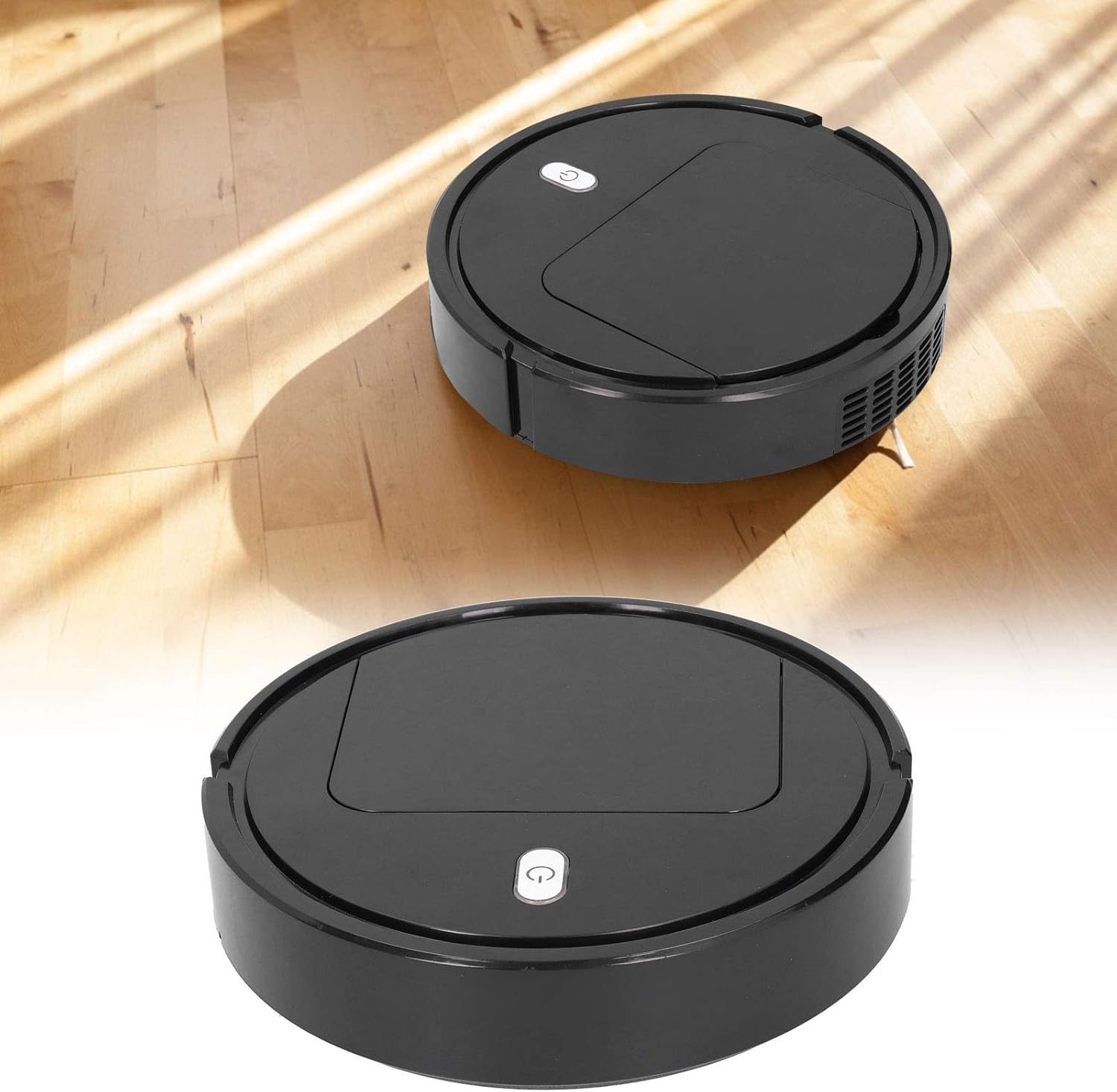 Haofy Smart Robot Vacuum Cleaner, USB Vacuum Mopping Robot, Floor Vacuum for Sweeping with 1200mah Battery (Black)