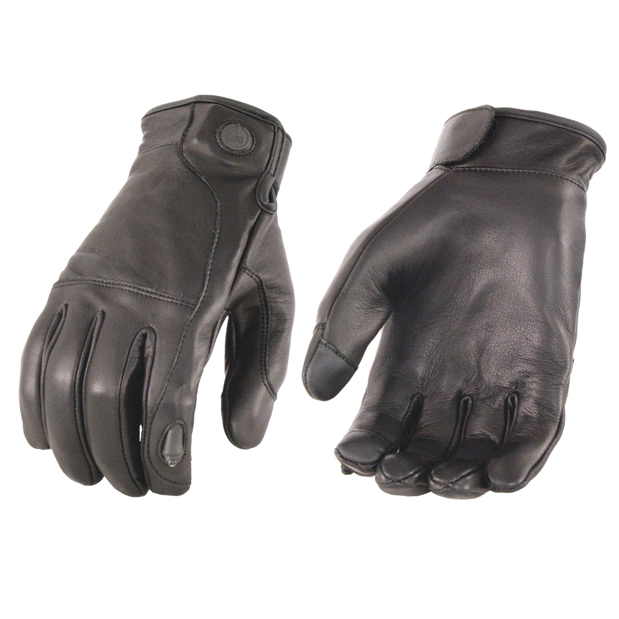 Men's Leather Gloves w/LED Finger Lights - Touch Screen Fingers (5X - Big)