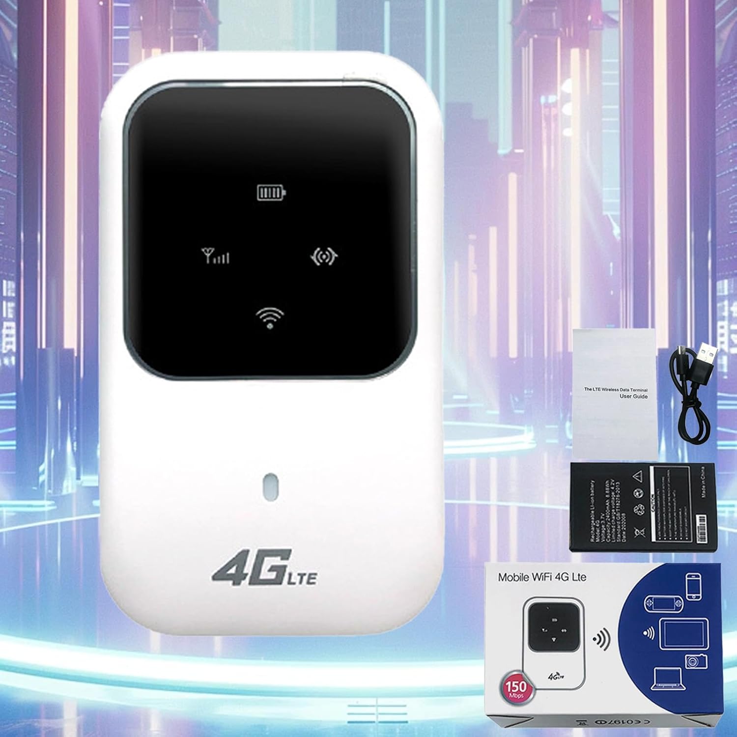 Portable WiFi, Pro Portable WiFi, Muama Portable WiFi, Portable WiFi Hotspot for Travel, Wireless Portable Wireless Network (1pc)