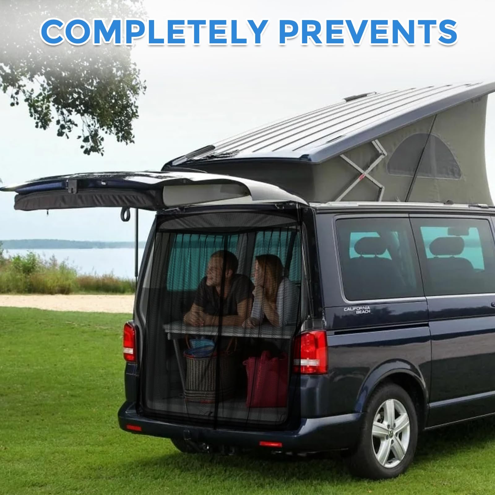 ZWPARTS Mosquitera Magnética Personalizada para Mercedes-Benz V-Class/Viano W638 W639 Vito W447 Marco Polo para Puerta Trasera, Mosquitera para Furgoneta para Puerta Trasera