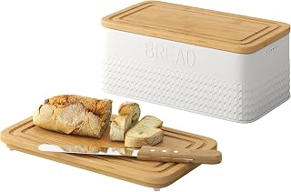 Bread Box for Kitchen Countertop · Large Bread Storage Container with Bamboo Lid — kiplant