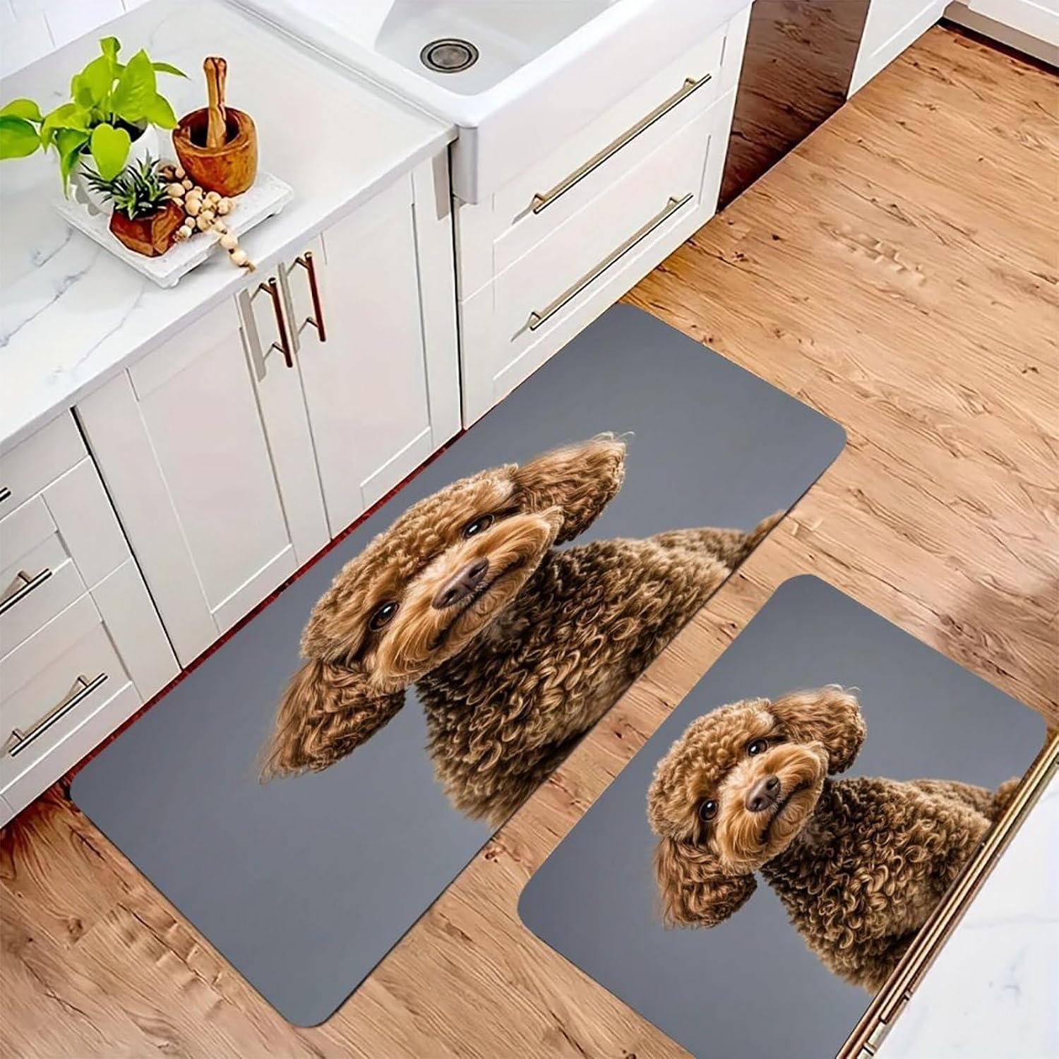 Kitchen Mats for Floor 2PCS Kitchen Rugs Absorbent Standing Mats