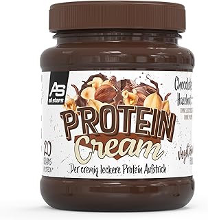 ALL STARS Protein Cream Chocolate Hazelnut (330 g) – Der cremig leckere Protein Aufstrich ohne Zuckerzusatz & ohne Palmöl – 20% Whey Protein – High Protein Creme – Vegetarisch